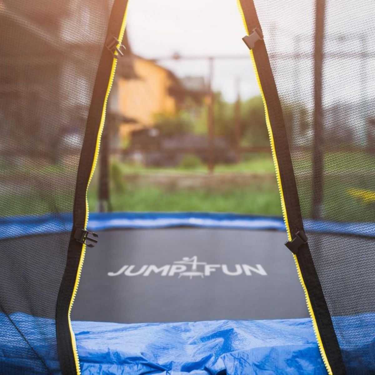 JUMP4FUN Trampoline de jardin ø244 cm- 8FT- Filet intérieur, Matelas de protection et Echelle