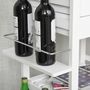 Voir la diapositive 5 : HOMCOM Chariot de service desserte de cuisine à roulettes multi-rangements 92L x 37l x 82H cm MDF imitation chêne clair pin blanc
