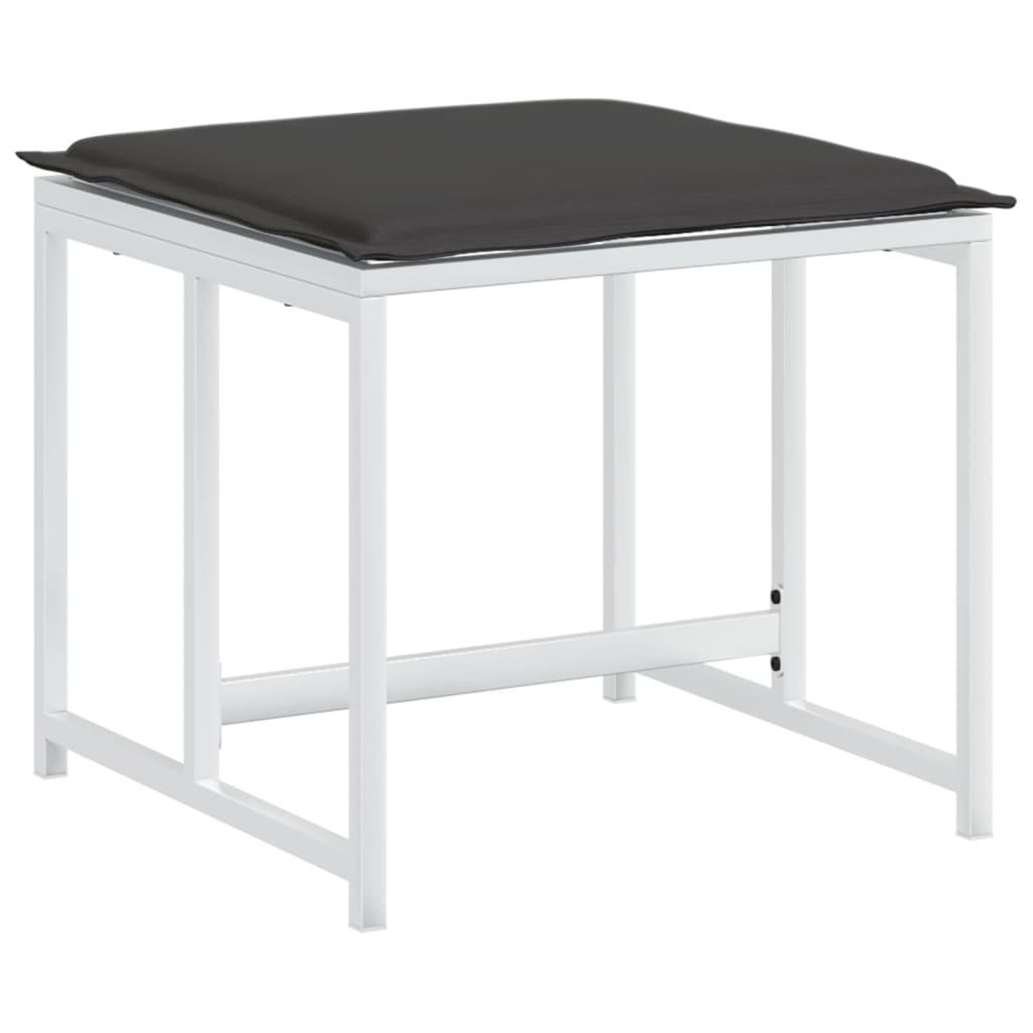 Voir la diapositive 5 : VIDAXL Ensemble a manger de jardin avec coussins 11pcs blanc textilene
