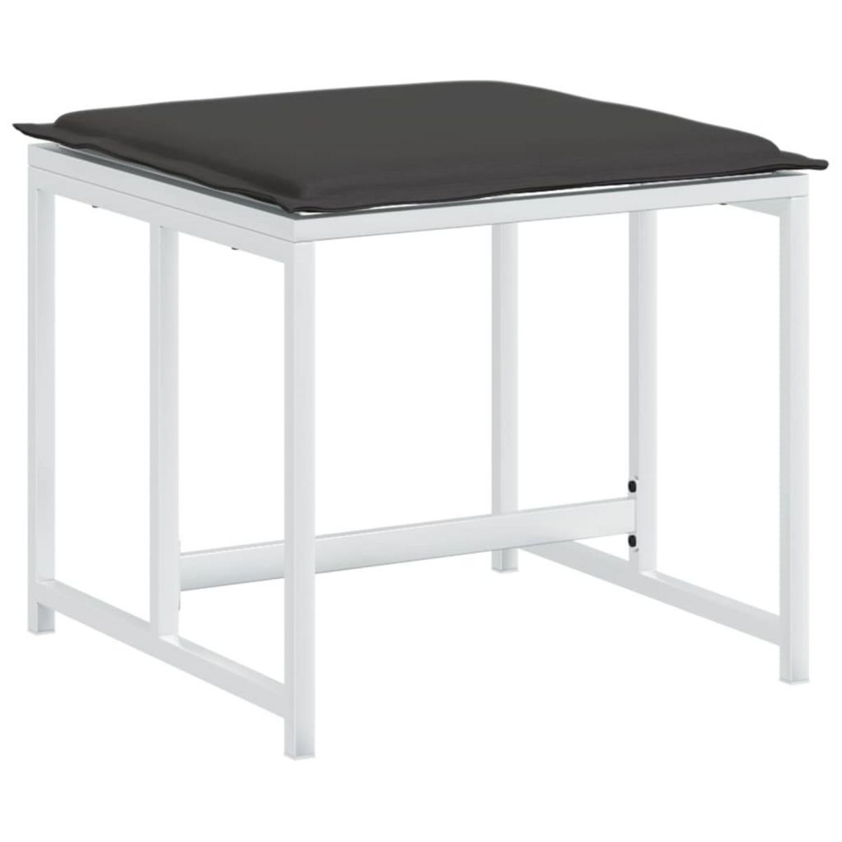 VIDAXL Ensemble a manger de jardin avec coussins 11pcs blanc textilene