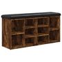Voir la diapositive 2 : VIDAXL Banc a chaussures chene fume 102x32x50 cm bois d'ingenierie