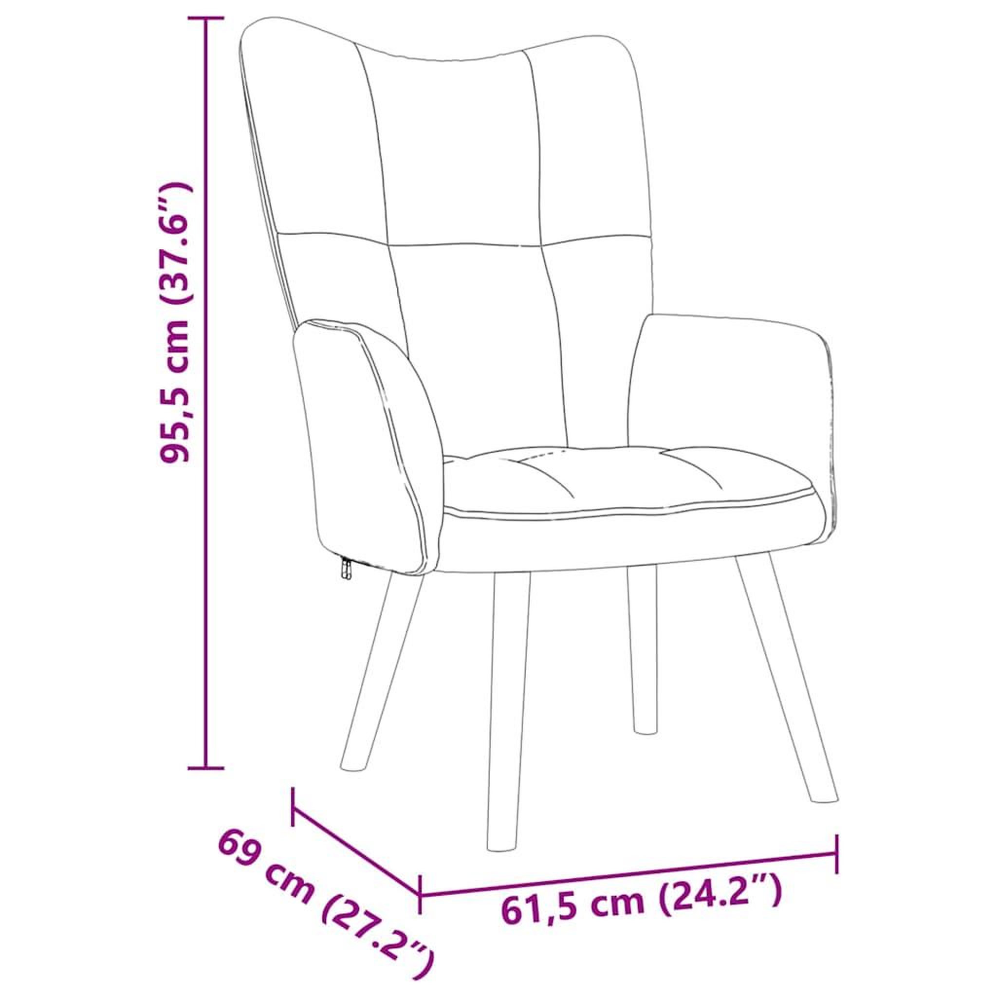Voir la diapositive 6 : VIDAXL Chaise de relaxation Taupe Tissu