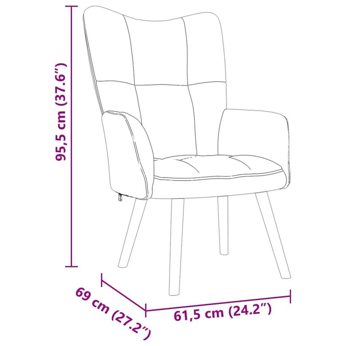VIDAXL Chaise de relaxation Taupe Tissu