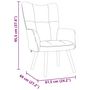 Voir la diapositive 6 : VIDAXL Chaise de relaxation Taupe Tissu