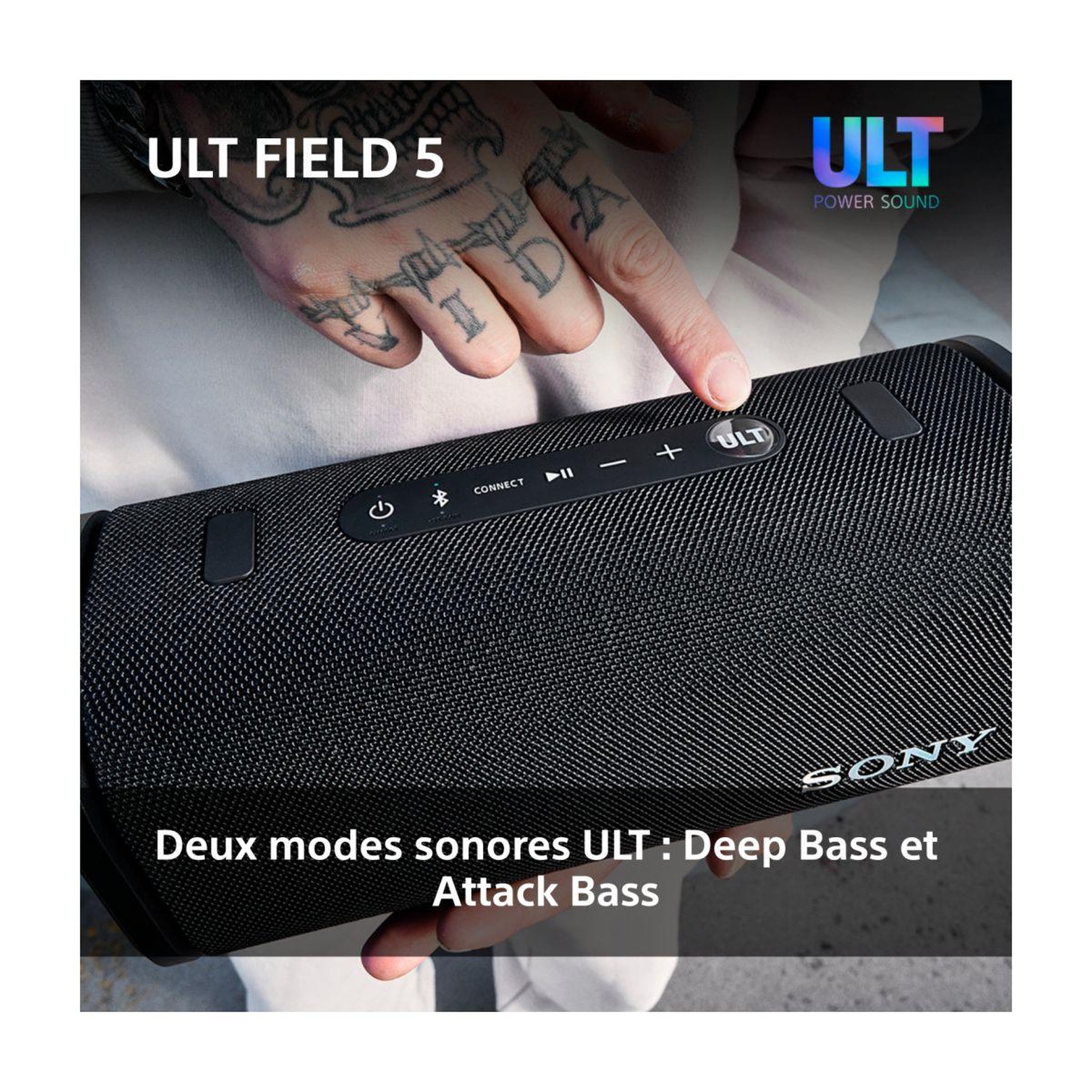Voir la diapositive 5 : SONY Enceinte portable ULT FIELD 5 Noire