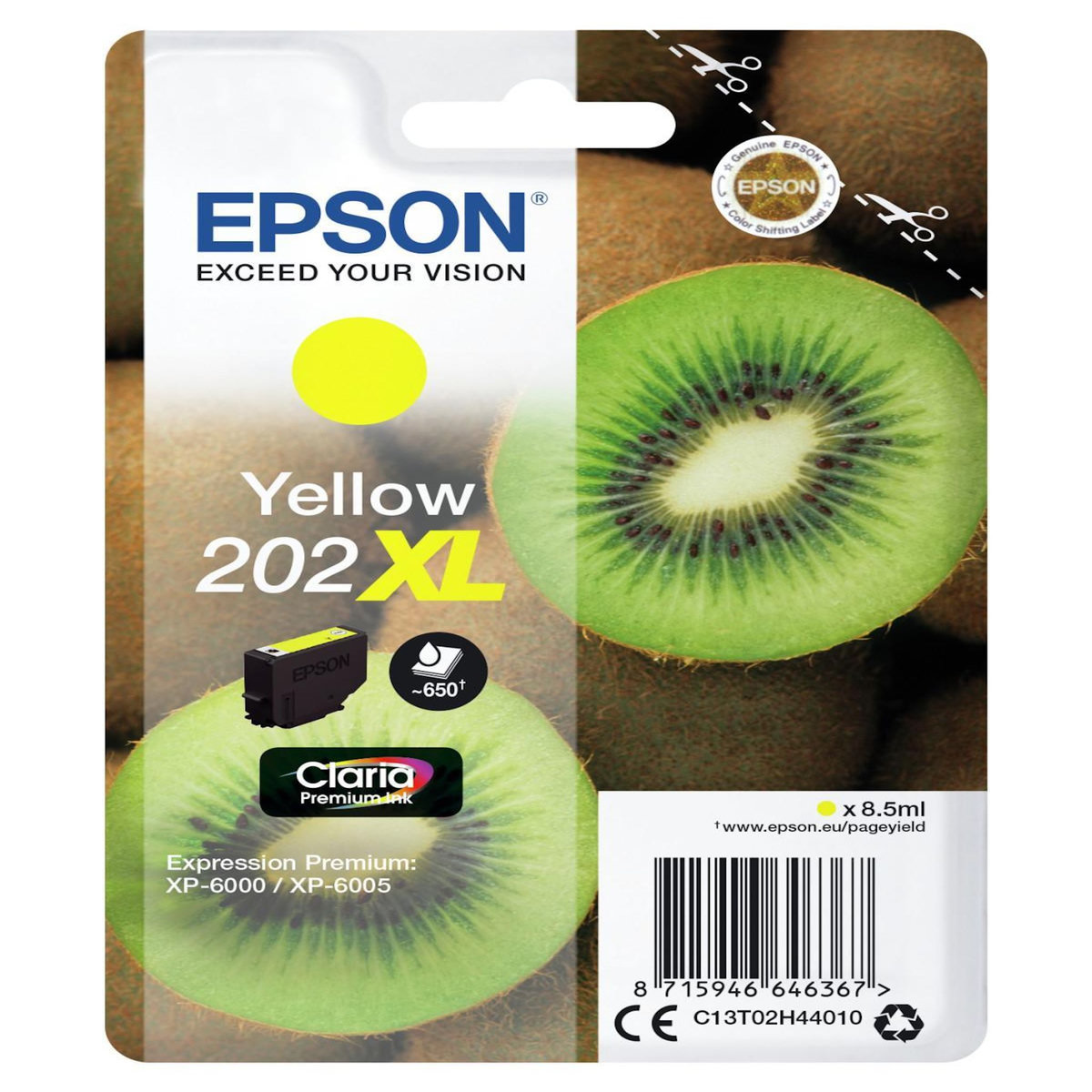 Epson Cartouche d'encre Epson Kiwi Singlepack Yellow 202XL jaune