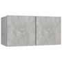 Voir la diapositive 4 : VIDAXL Meubles TV 4 pcs Gris beton 60x30x30 cm Bois d'ingenierie