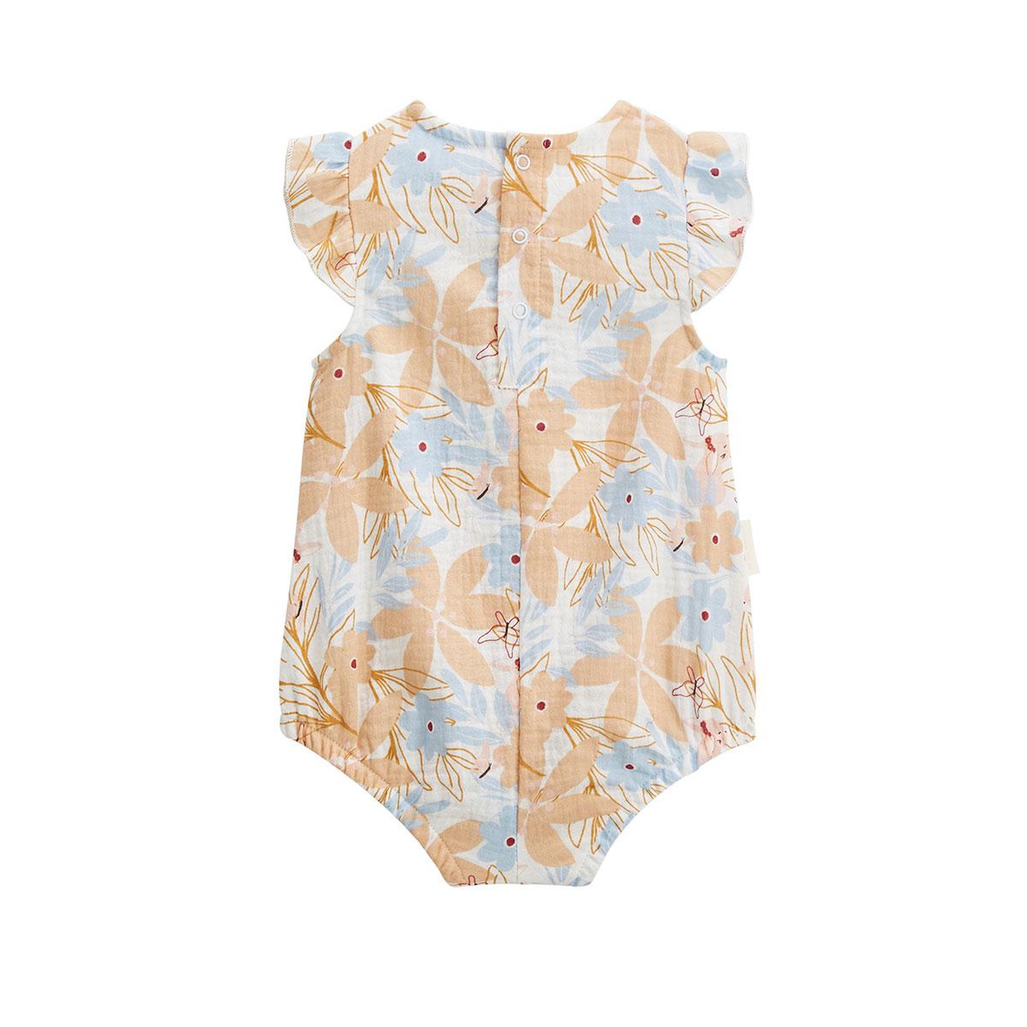 Voir la diapositive 3 : Petit Béguin Lot de 2 barboteuses bloomer bébé en gaze de coton Praline