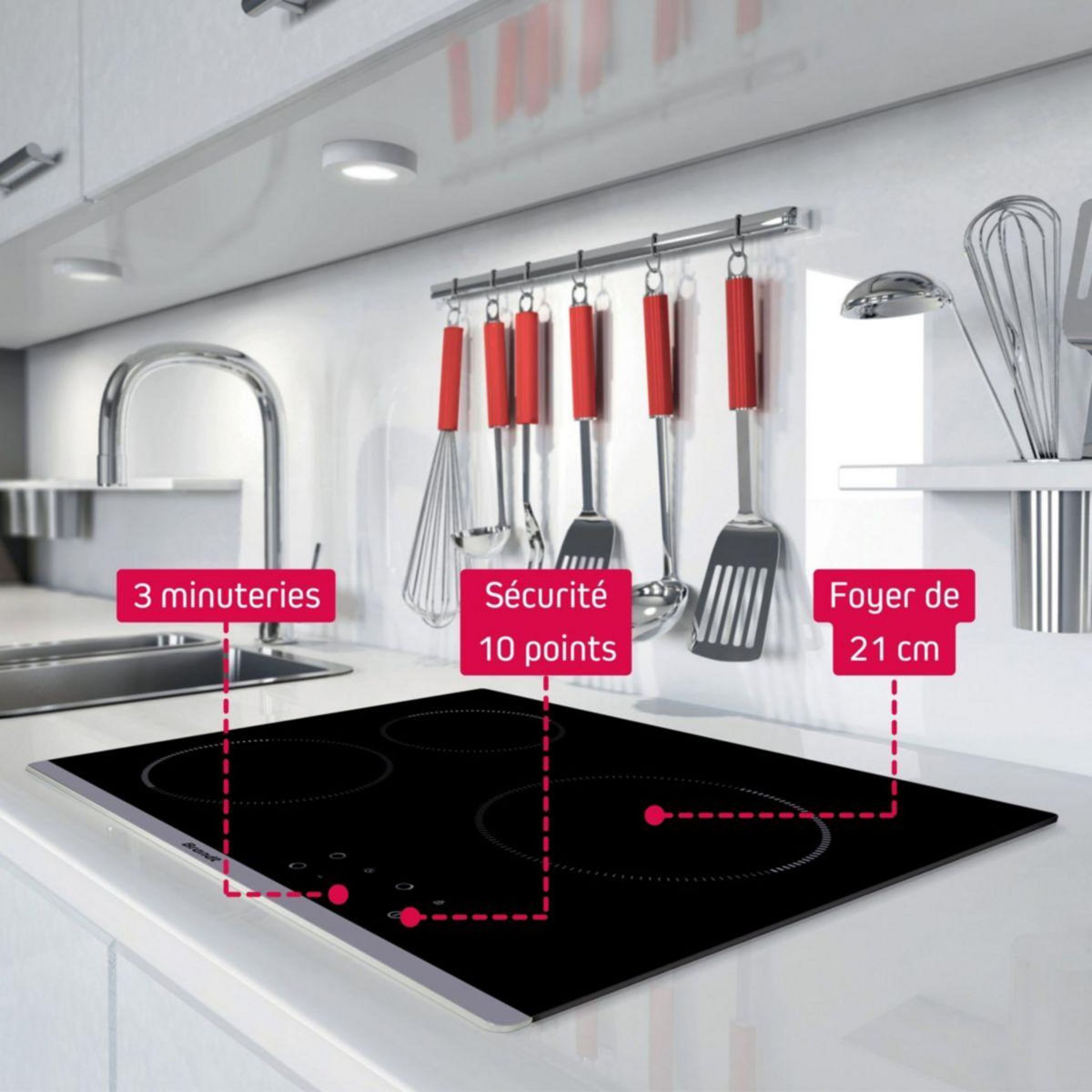 BRANDT Plaque vitrocéramique BPV2320B