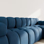 Voir la diapositive 4 : LISA DESIGN Ruby - canapé modulable d'angle droit 4 places en velours texturé