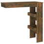Voir la diapositive 2 : VIDAXL Table de bar murale Chene fume 102x45x103,5cm Bois d'ingenierie