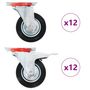 Voir la diapositive 1 : VIDAXL 24 pcs Roulettes pivotantes 100 mm