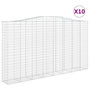 Voir la diapositive 2 : VIDAXL Paniers a gabions arques 10 pcs 400x50x220/240 cm Fer galvanise