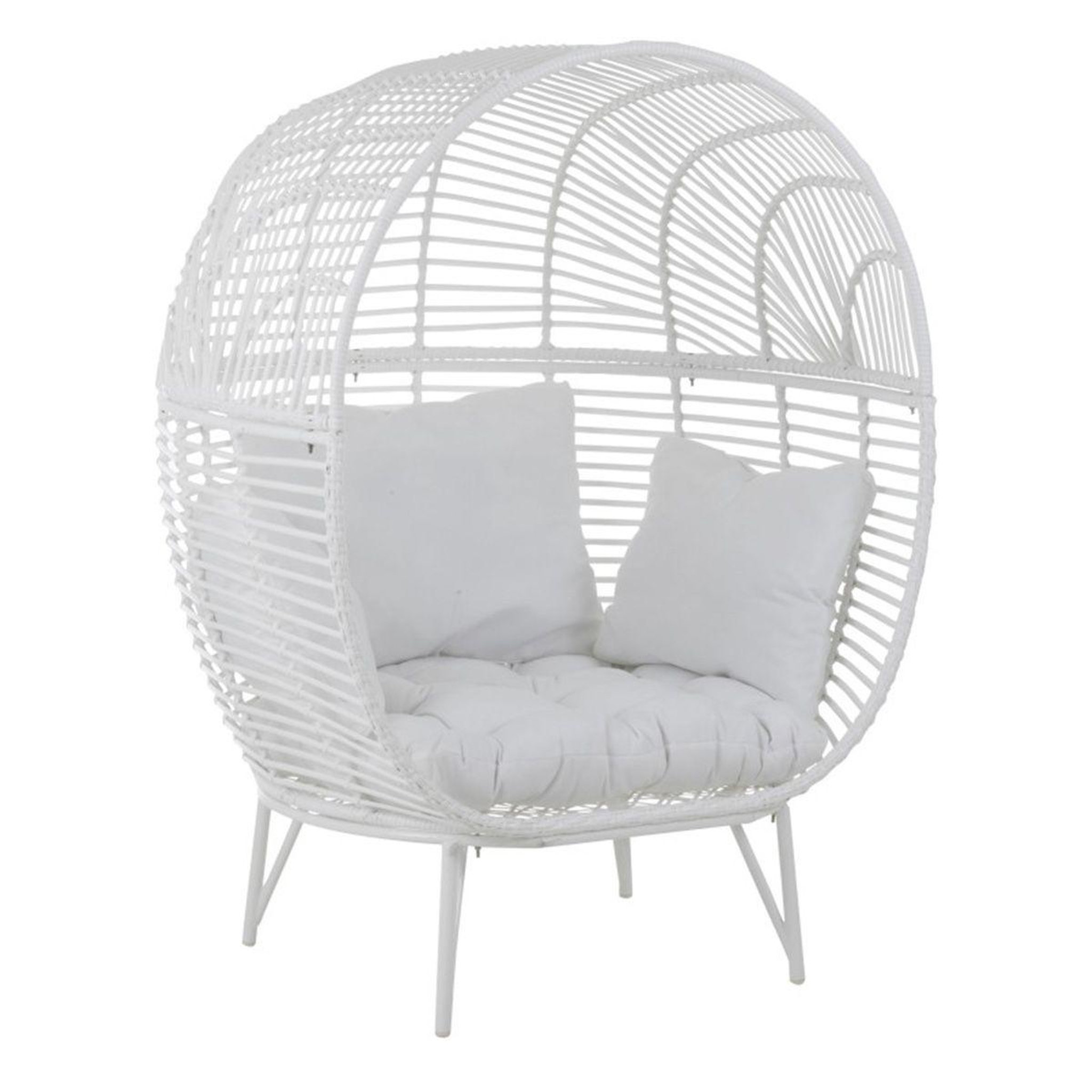 J-LINE Fauteuil design ovale  aciera  151cm blanc