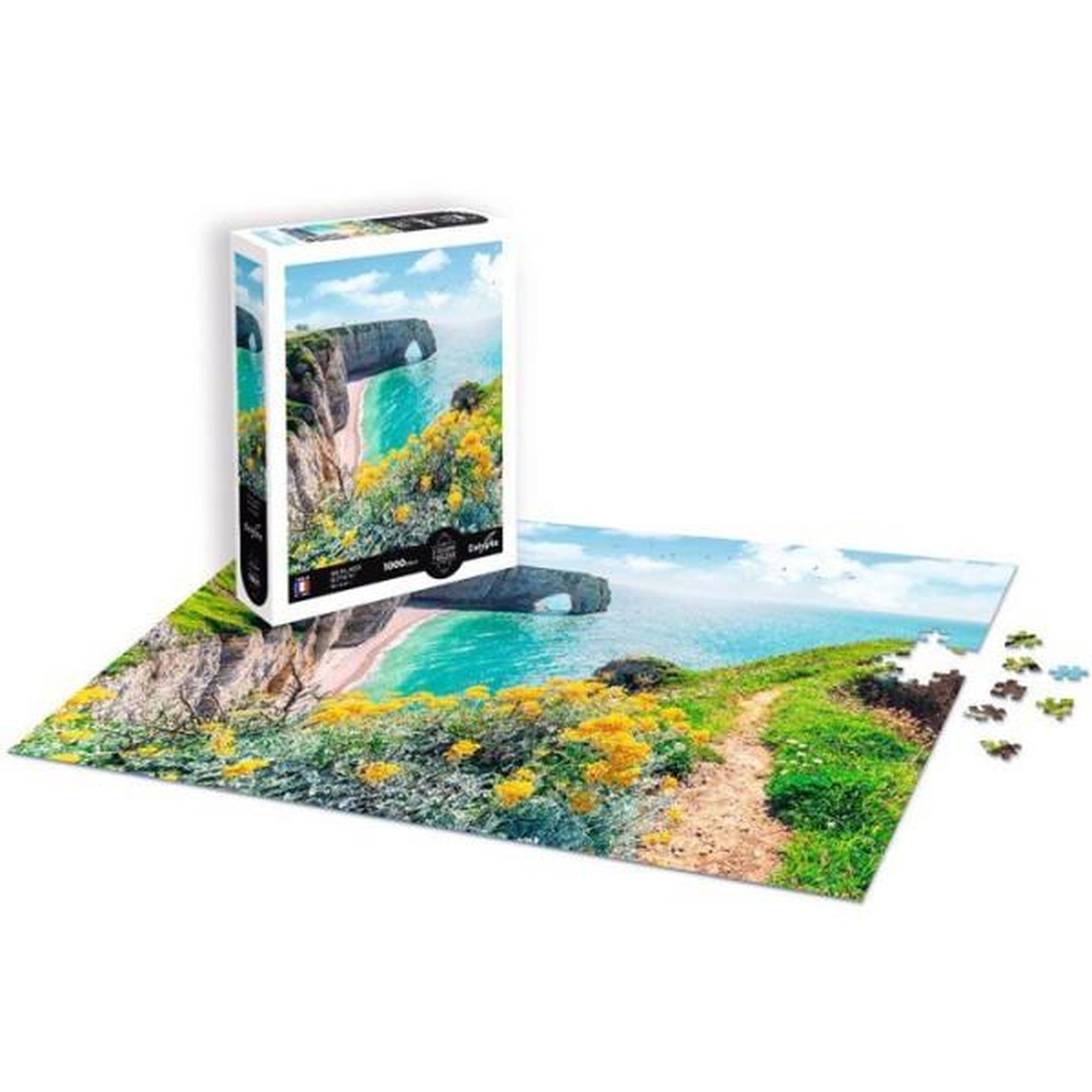 Voir la diapositive 2 : Sentosphere Puzzle - sentosphere - calypto - 1000 pieces - les falaises d'etretat - normandie - toucher soyeux - des 9 ans