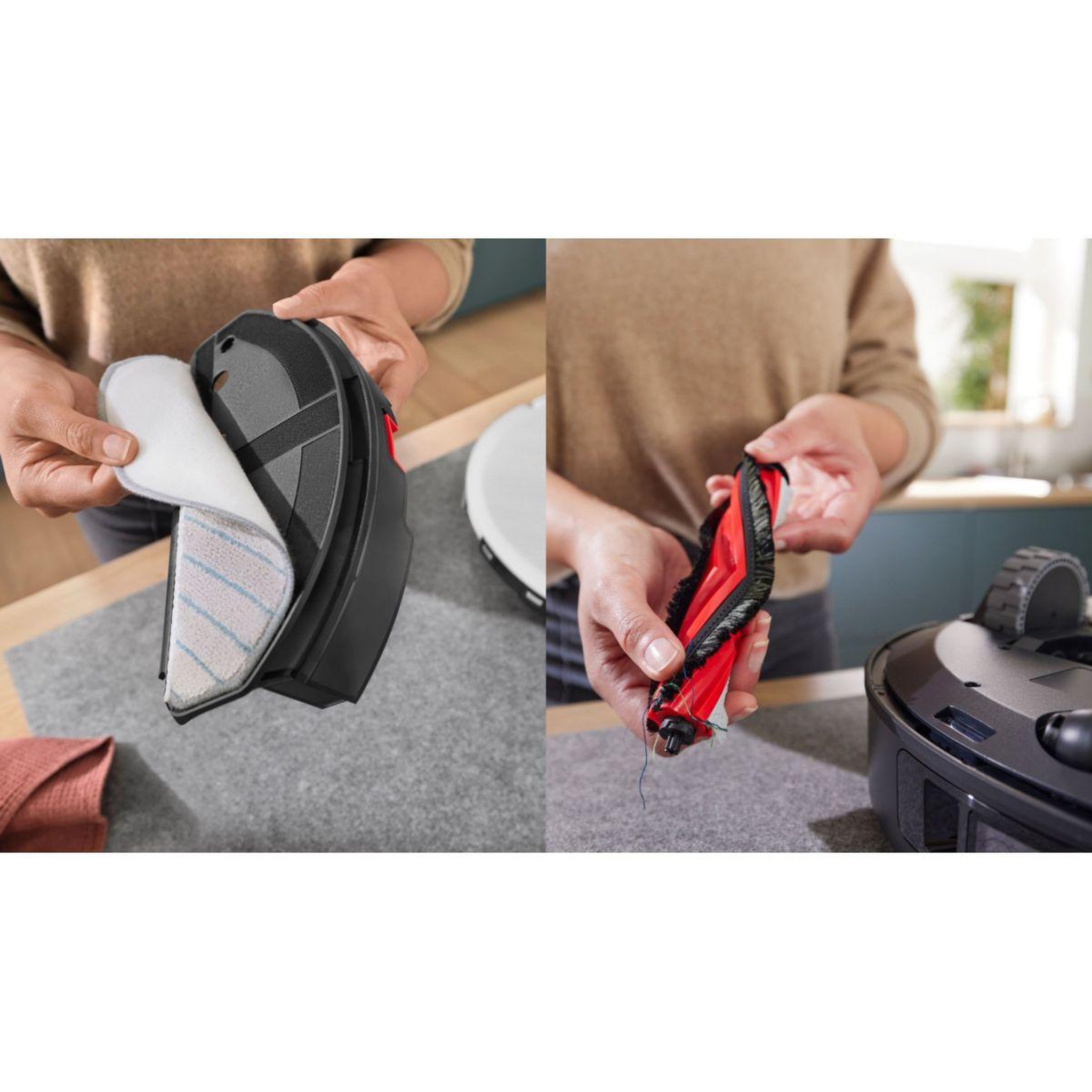 Voir la diapositive 5 : BOSCH Robot aspirateur laveur spotless advanced blanc