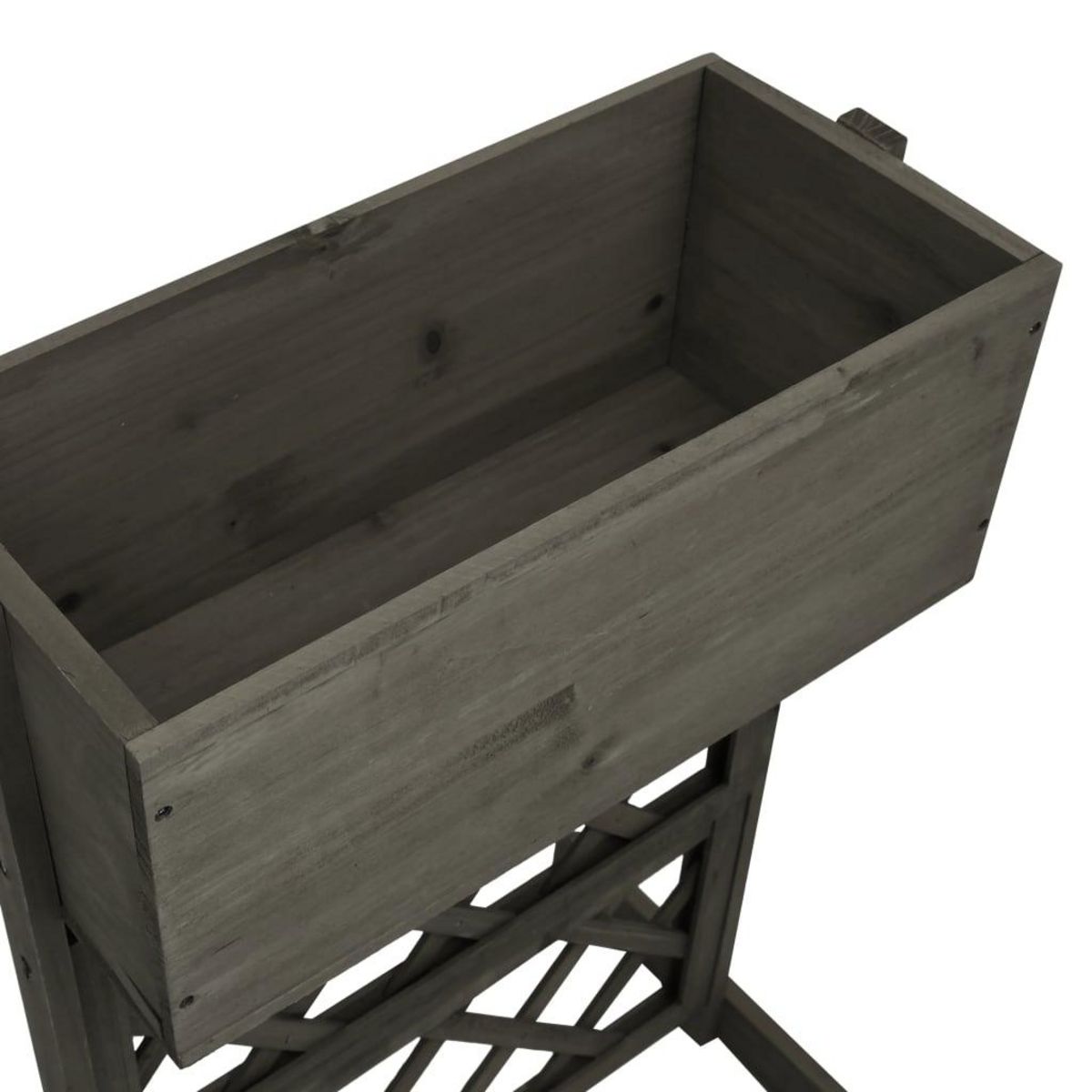 VIDAXL Jardiniere a treillis de jardin Gris 45x30x74 cm Bois de sapin