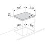 Voir la diapositive 2 : Airlux Table de cuisson gaz 60cm 3 feux inox - at635hix