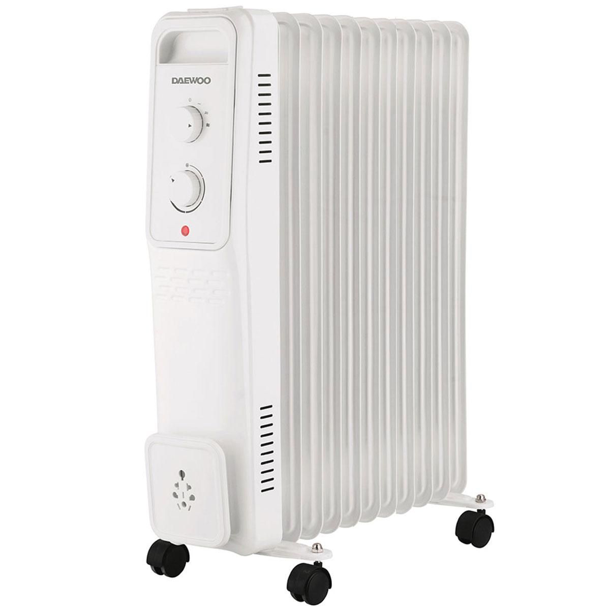 Daewoo Radiateur à bain d'huile 2500w blanc - DOH-4911M.WHITE