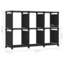 Voir la diapositive 6 : VIDAXL Etagere d'affichage 6 cubes Noir 103x30x72,5 cm Tissu