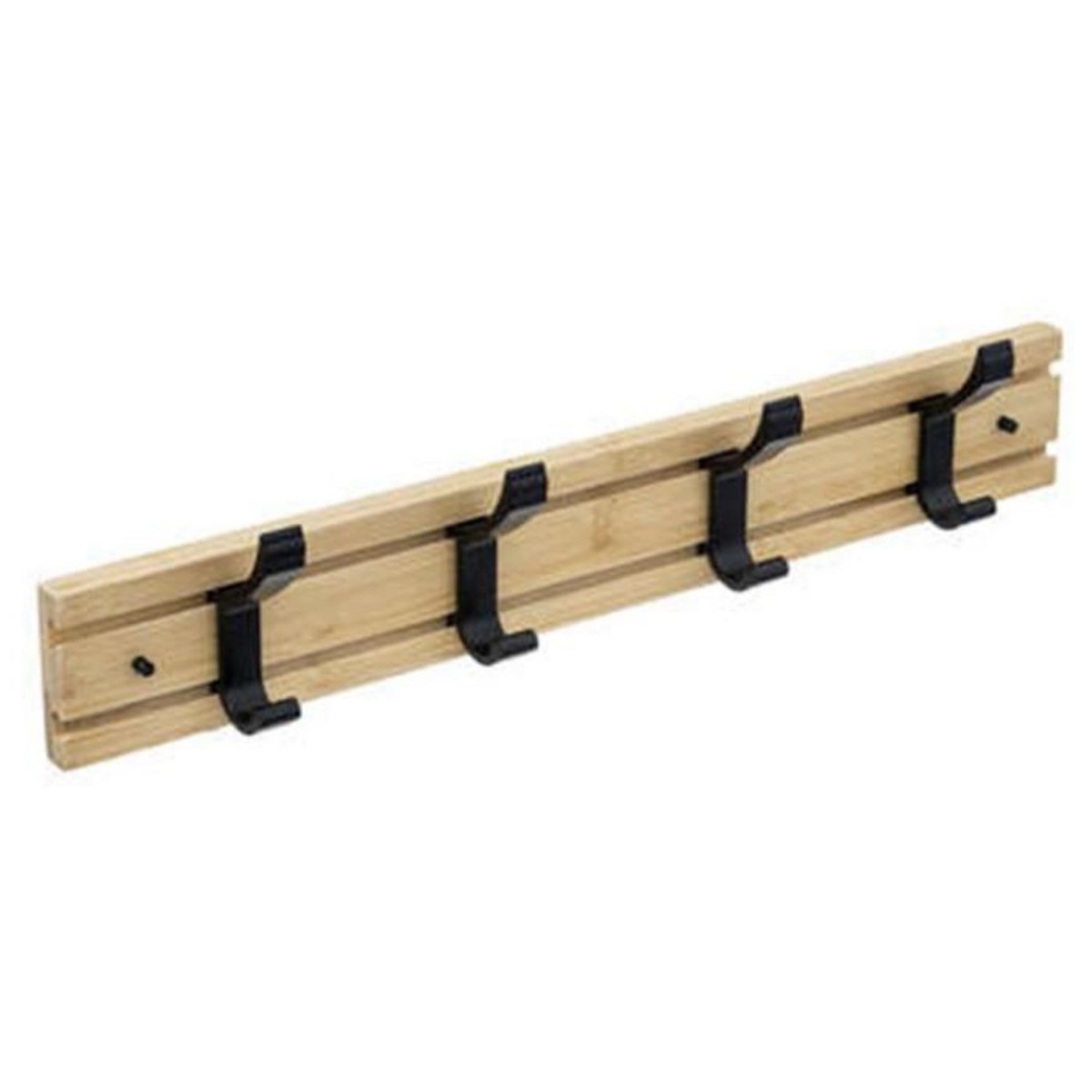 FIVE Patère Murale  4 Têtes Coulissantes  40cm Naturel