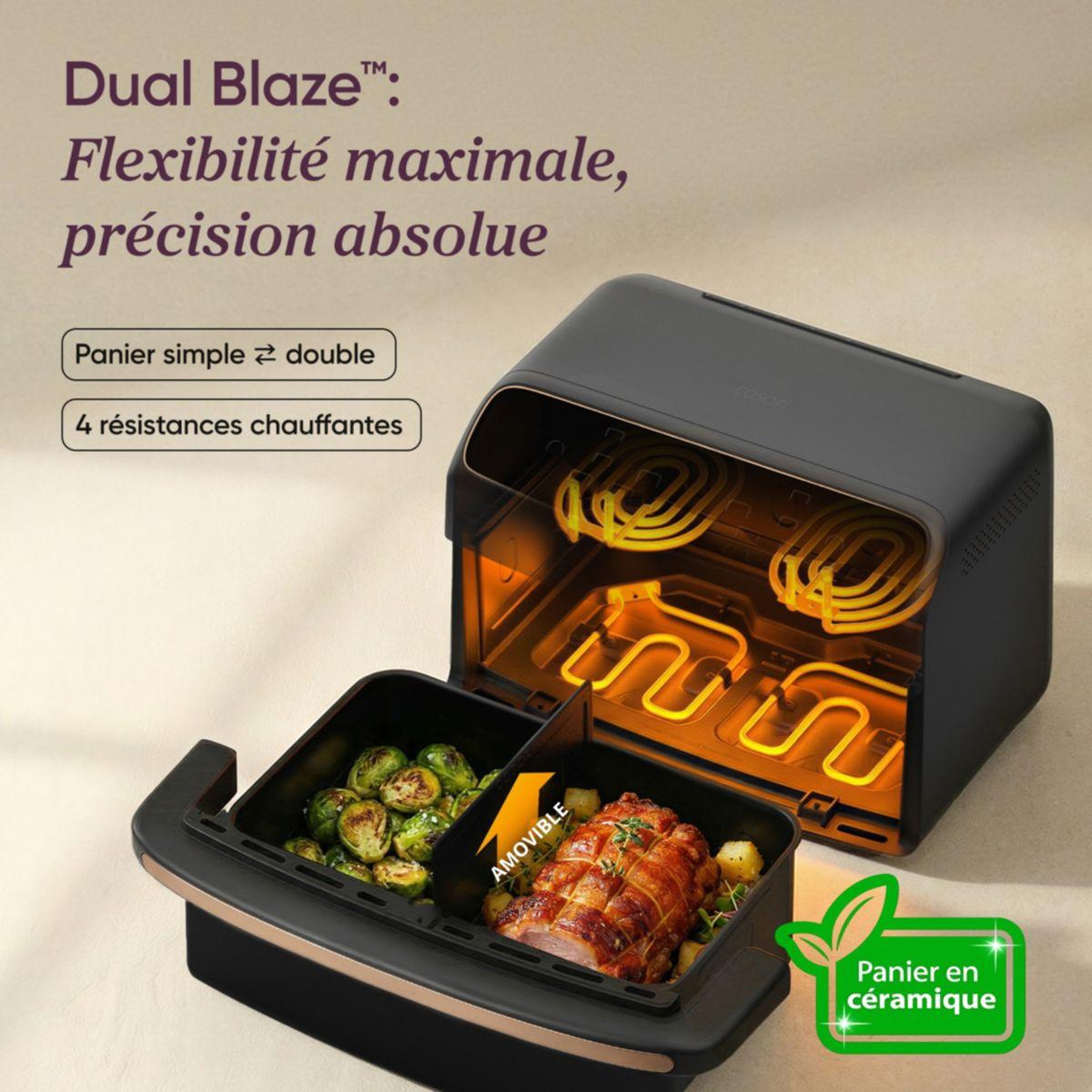 Voir la diapositive 4 : COSORI Friteuse sans huile dual blaze twinfry compact 8.6-l kaapafc