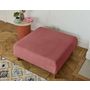 Voir la diapositive 4 : BEST MOBILIER Cristal - pouf modulable - 95 cm - en velours texturé