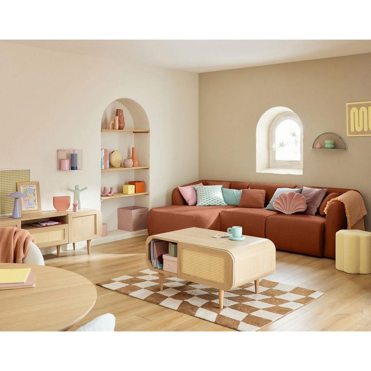 LISA DESIGN Ikare - canapé modulable d'angle gauche - 4 places - en tissu