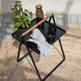 Voir la diapositive 6 : Paris Prix Table d'Appoint de Jardin  Clarin  59cm Noir