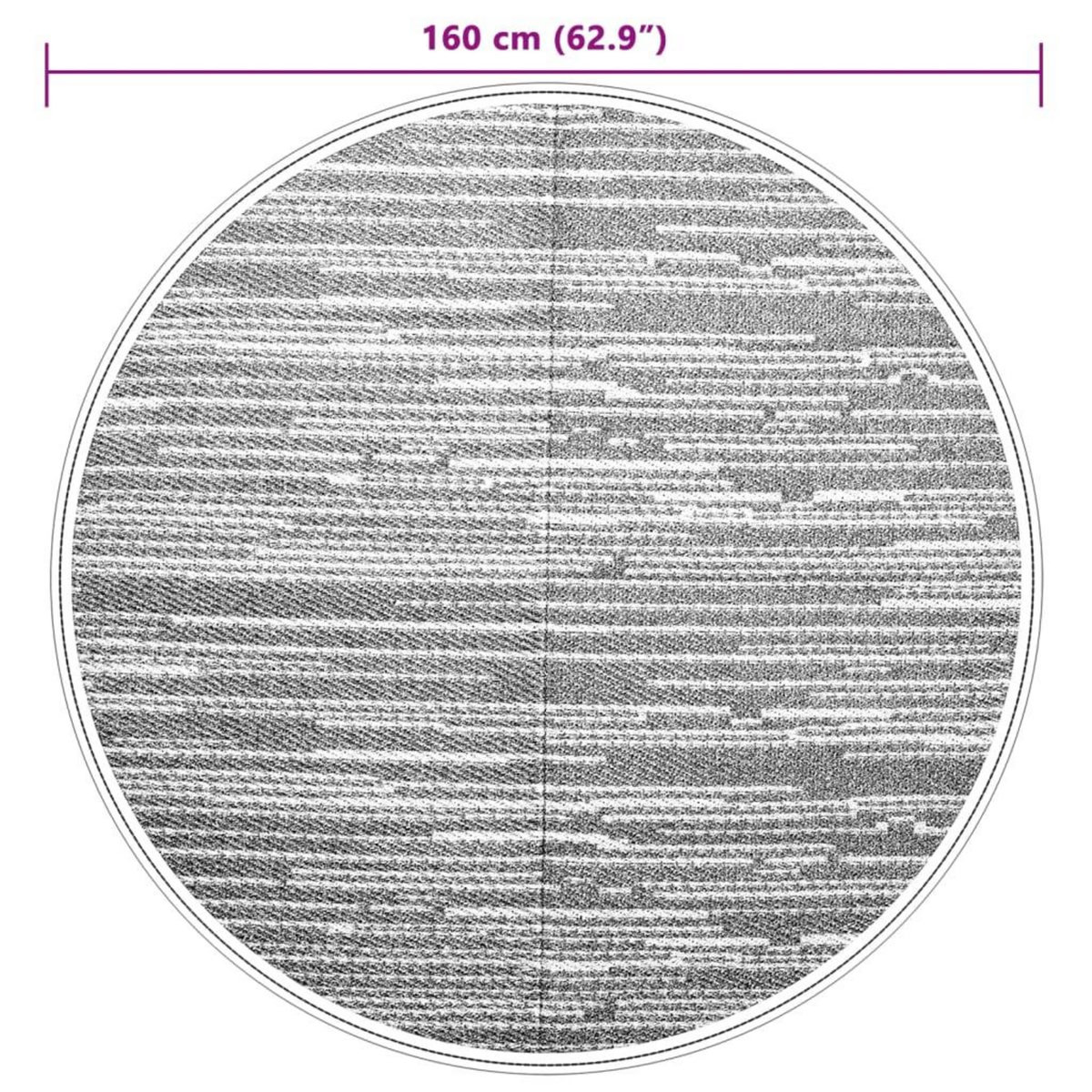 VIDAXL Tapis d'exterieur ARAKIL marron Ø160 cm PP