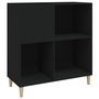 Voir la diapositive 2 : VIDAXL Armoire a disques noir 84,5x38x89 cm bois d'ingenierie