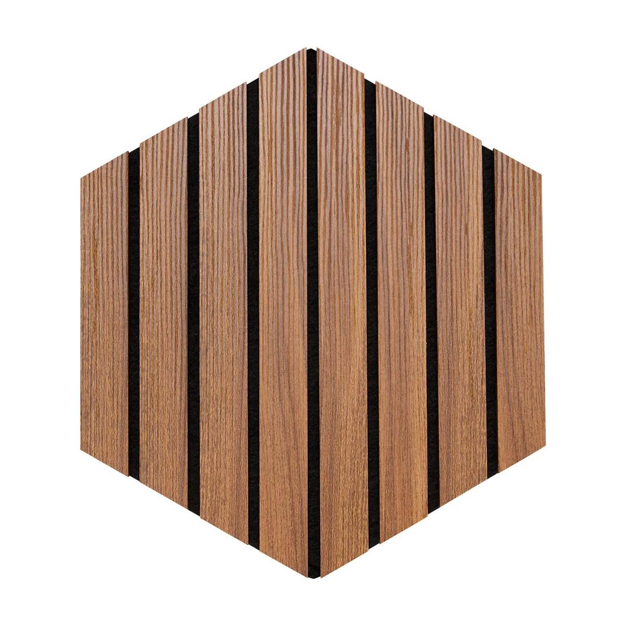 Voir la diapositive 2 : ATMOSPHERA Lot de 3 panneaux déco hexagonal  colva  30x26cm marron
