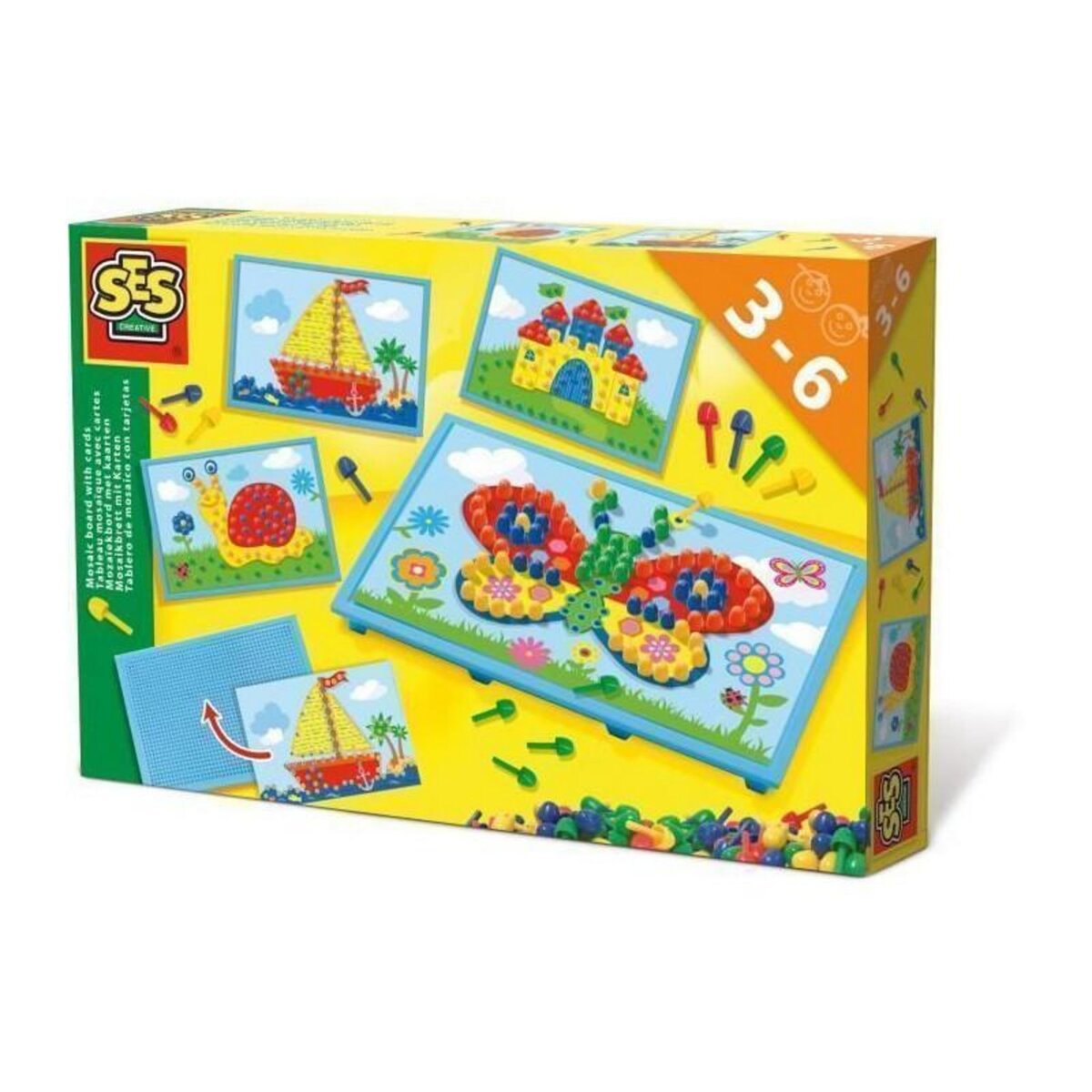 SES Creative SES CREATIVE Tableau mosaique avec cartes