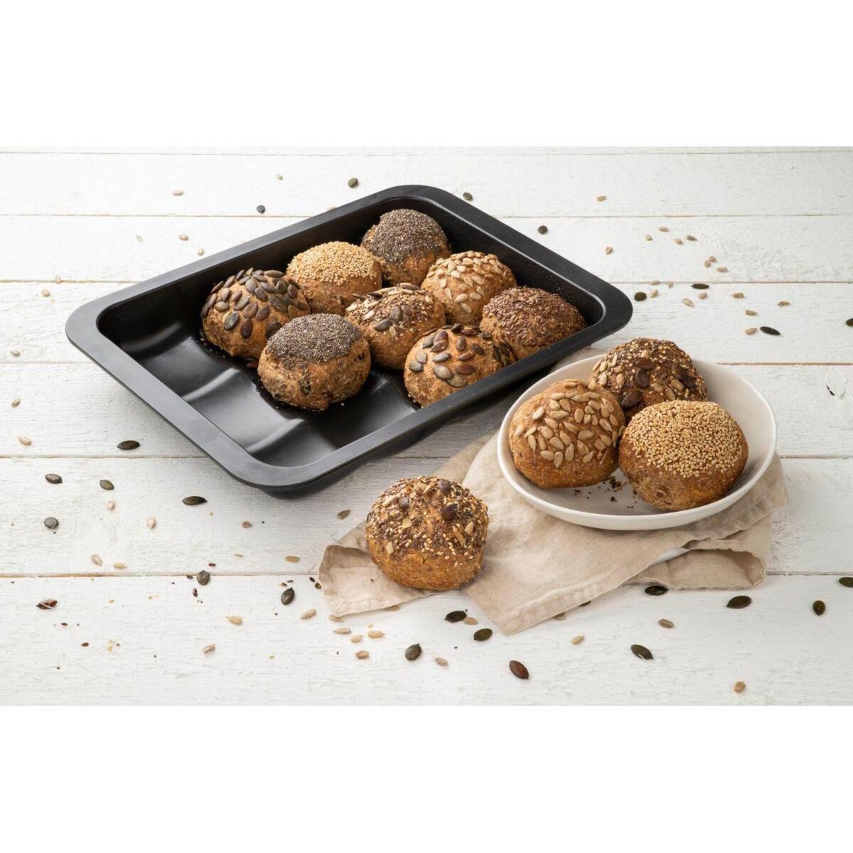 ZENKER Ensemble de 2 Moules 12 mini pains ou brioches 36 x 27 cm Zenker Black Metallic