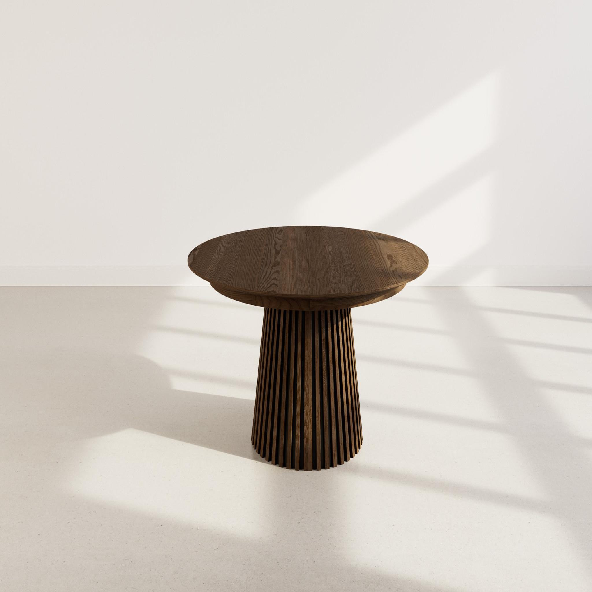Voir la diapositive 6 : BEST MOBILIER Freya - table à manger ronde extensible - effet bois foncé - 4 à 8 personnes