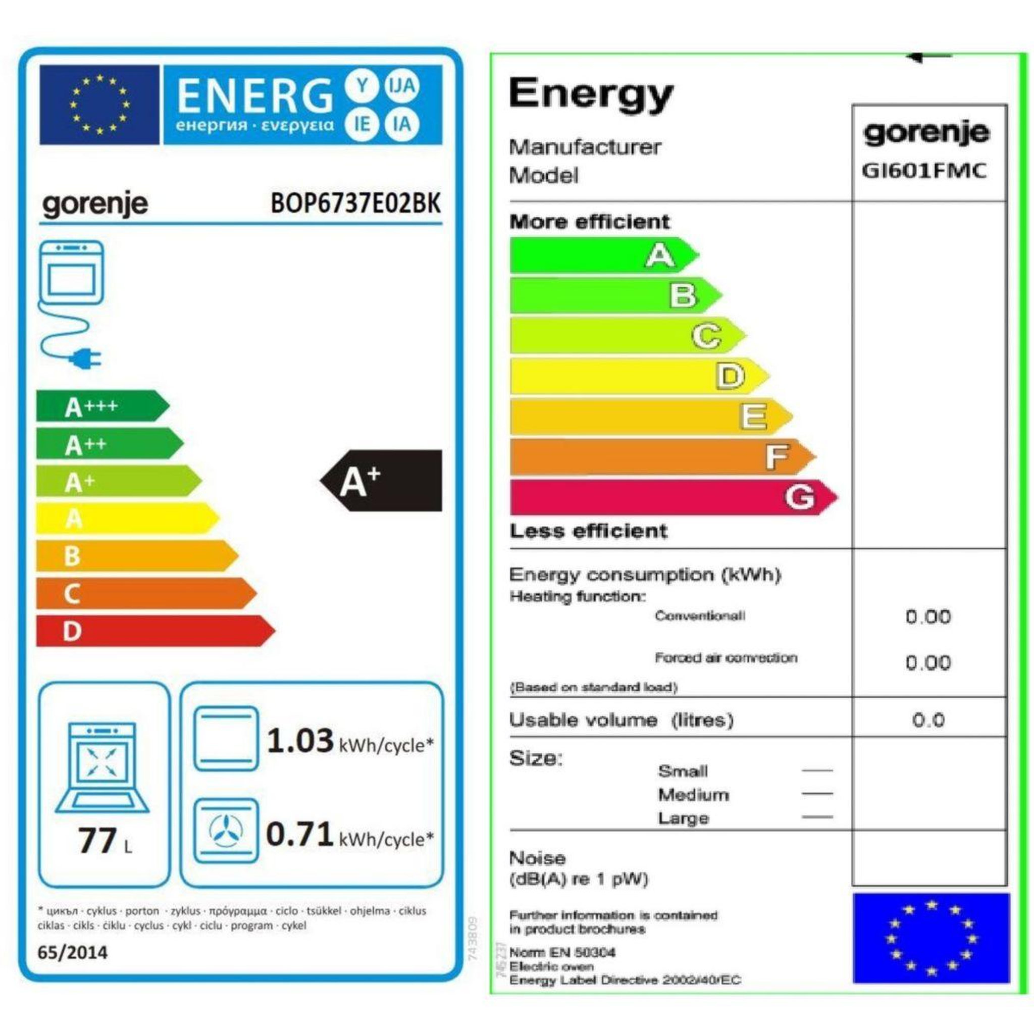 Voir la diapositive 6 : GORENJE Four encastrable bop6737e02bk + table induction gi601fmc - pyrolyse - chaleur pulsée - porte froide