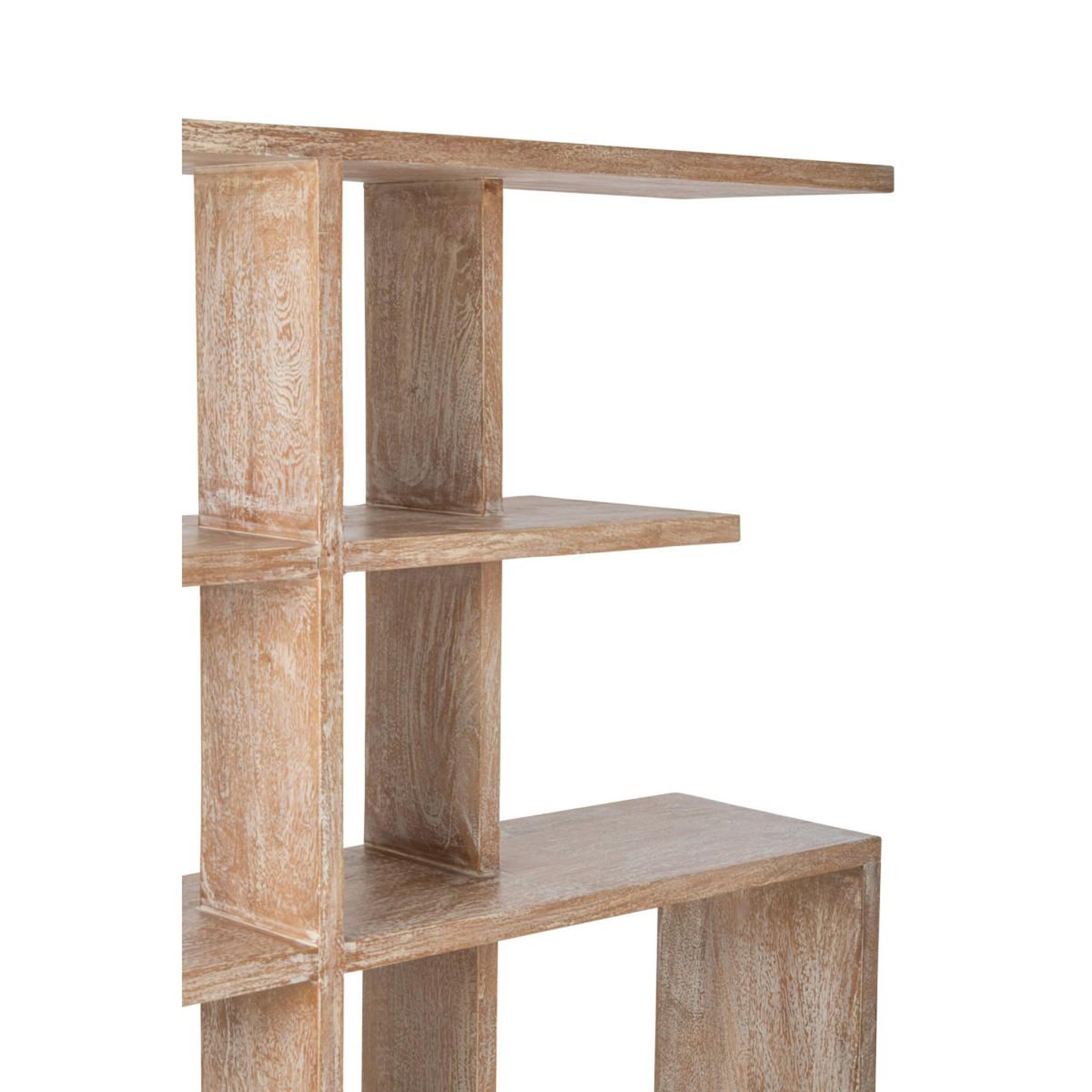 Voir la diapositive 6 : J-LINE Bibliothèque en bois  manga  180cm blanc cassé