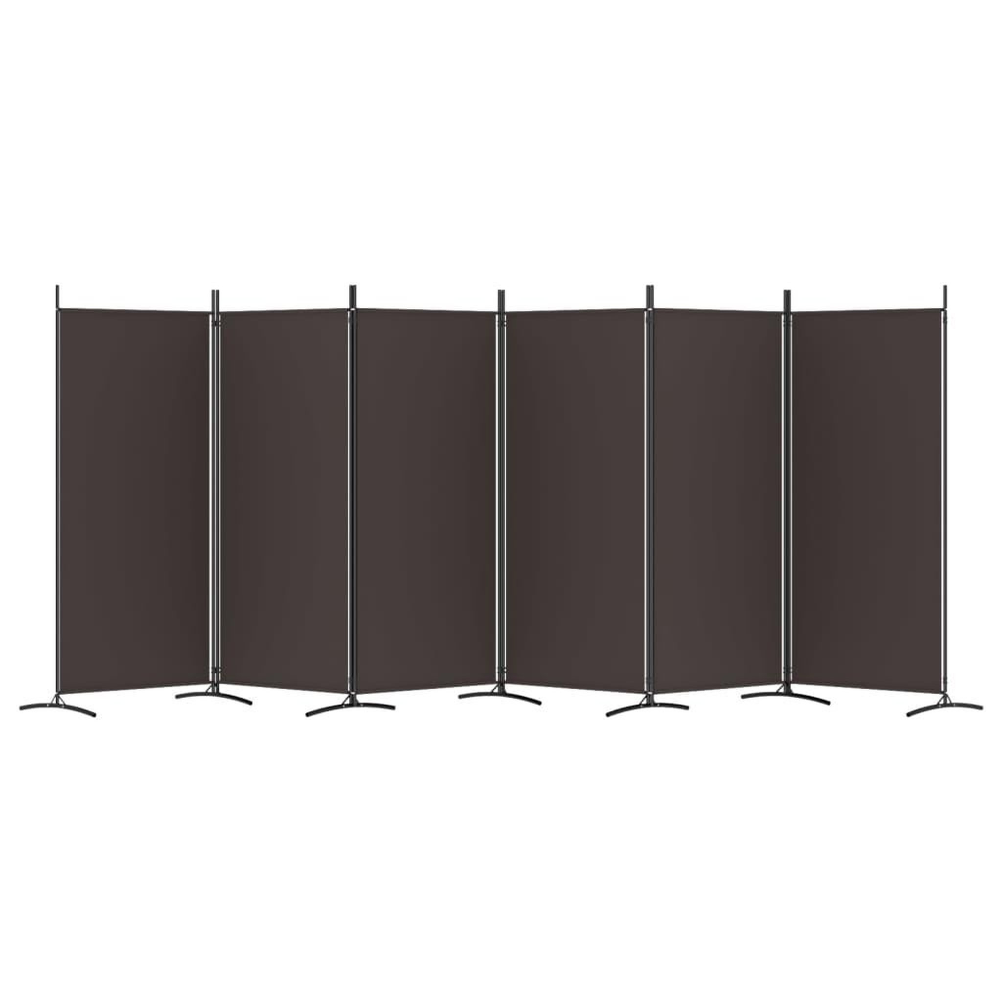 Voir la diapositive 4 : VIDAXL Cloison de separation 6 panneaux Marron 520x180 cm Tissu