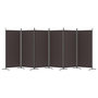 Voir la diapositive 4 : VIDAXL Cloison de separation 6 panneaux Marron 520x180 cm Tissu