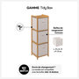 Voir la diapositive 6 : FIVE Etagère 3 paniers de rangement TIDY BOX - Beige