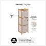 Voir la diapositive 6 : FIVE Etagère 3 paniers de rangement TIDY BOX - Beige