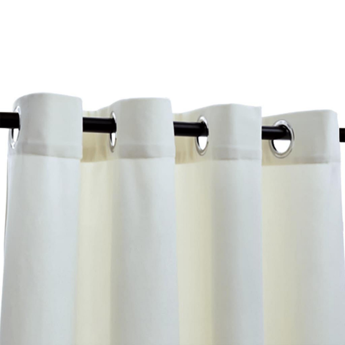 VIDAXL Rideau occultant avec anneaux en metal Velours Creme 290x245 cm