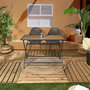 Voir la diapositive 6 : Paris Prix Table de Jardin Pliable  Barcelone  110cm Gris & Naturel