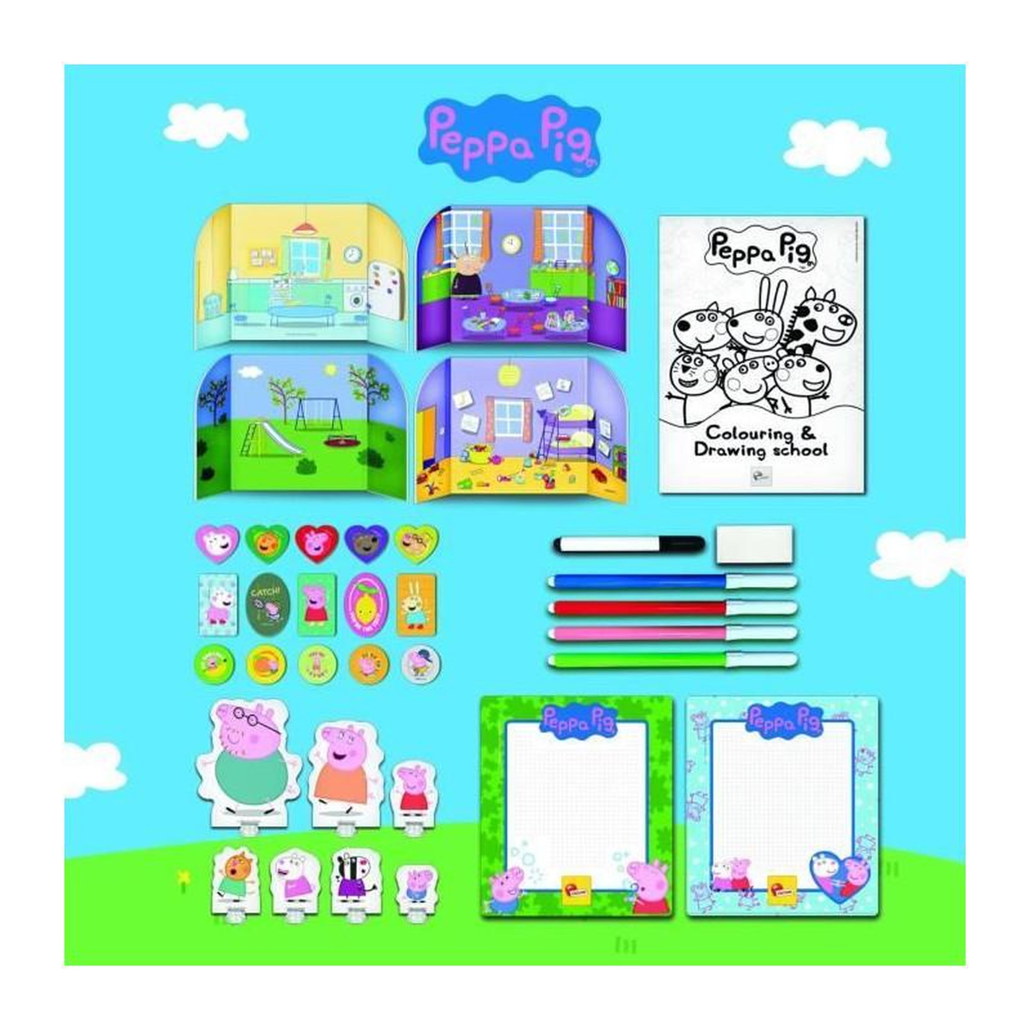 Voir la diapositive 3 : LISCIANI GIOCHI Sac a dos coloriage et école de dessin - Peppa Pig - LISCIANI