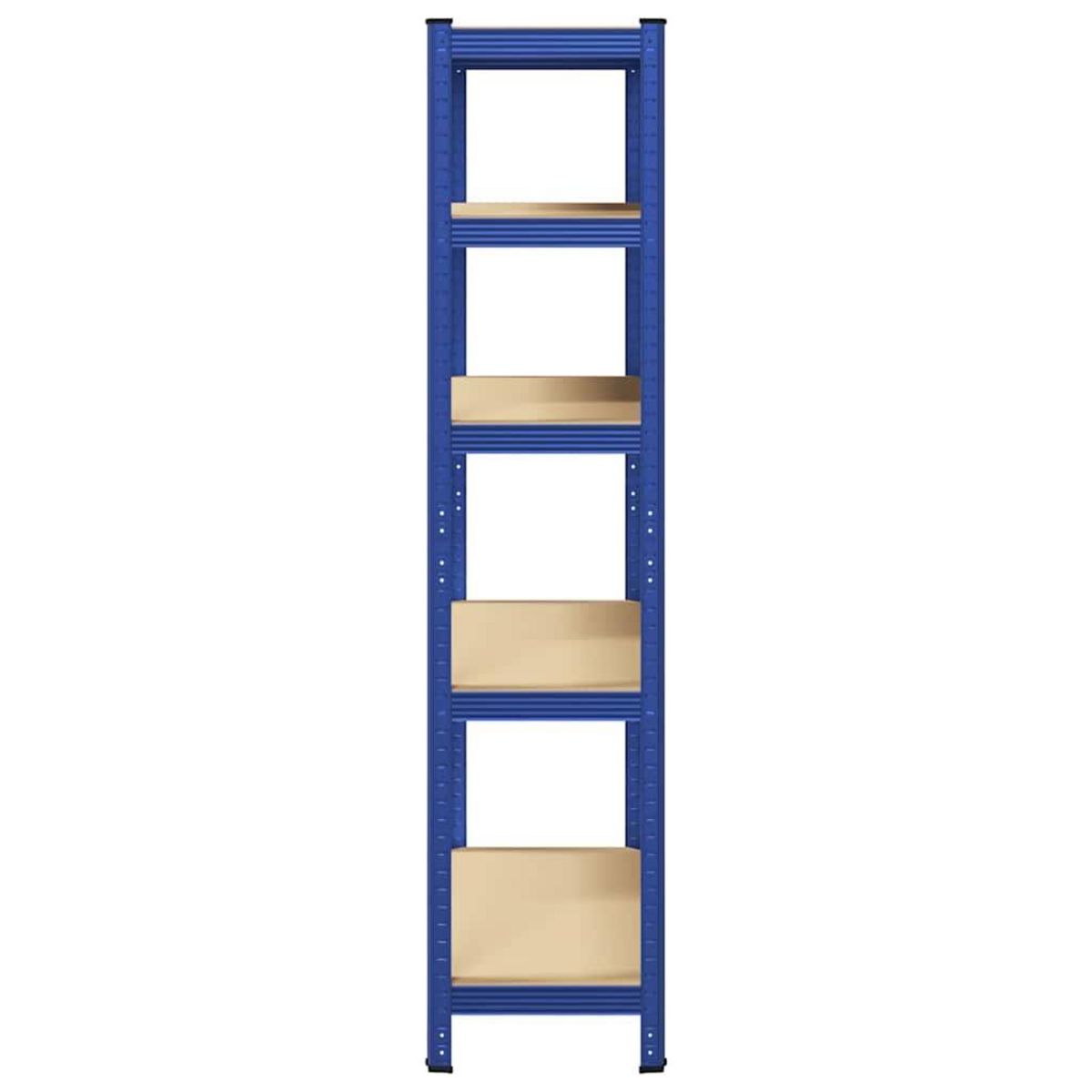 VIDAXL Etagere de rangement a 5 niveaux Bleu Acier et bois ingenierie