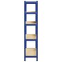 Voir la diapositive 5 : VIDAXL Etagere de rangement a 5 niveaux Bleu Acier et bois ingenierie