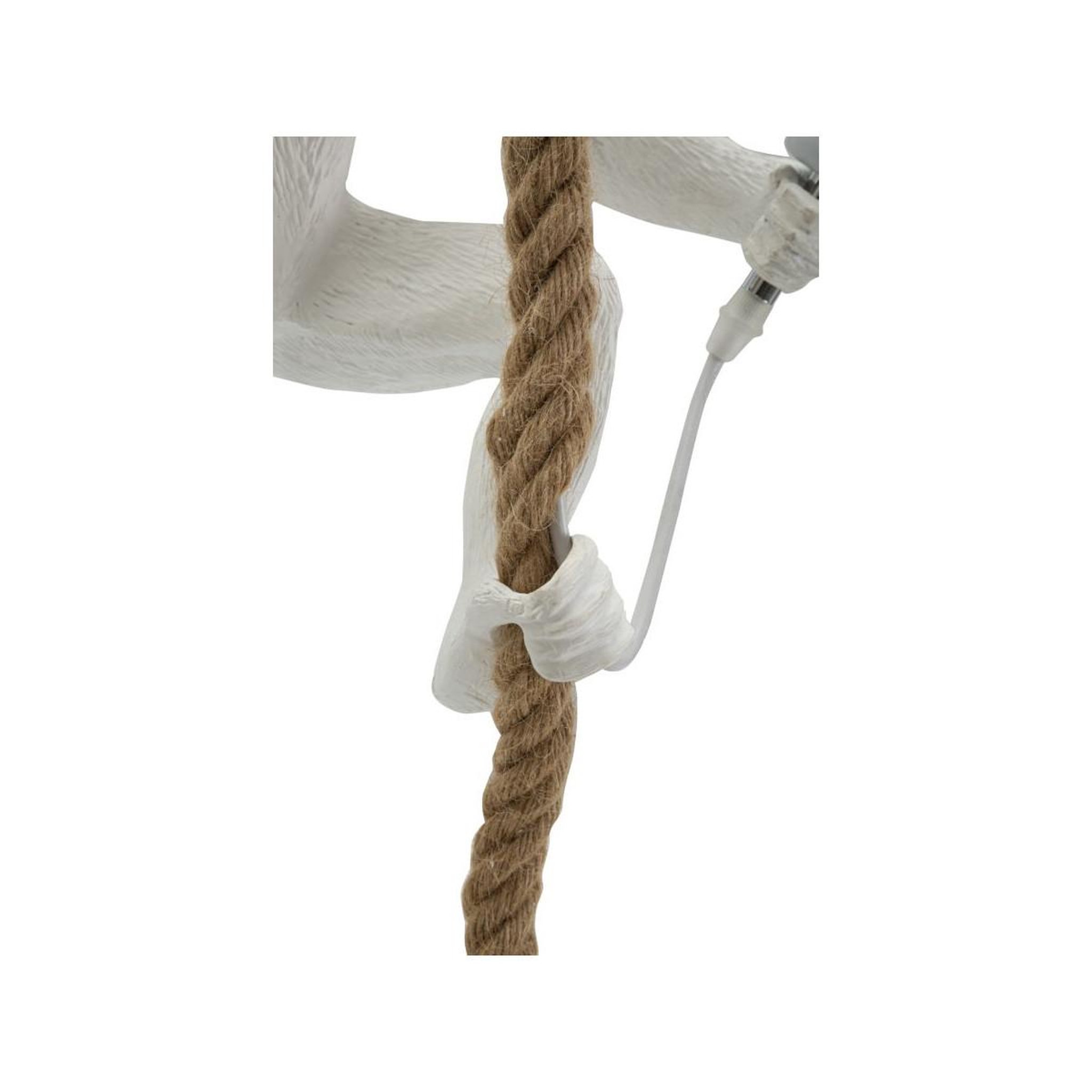 Voir la diapositive 5 : Paris Prix Lampe Suspension en Résine  Singe  60cm Blanc