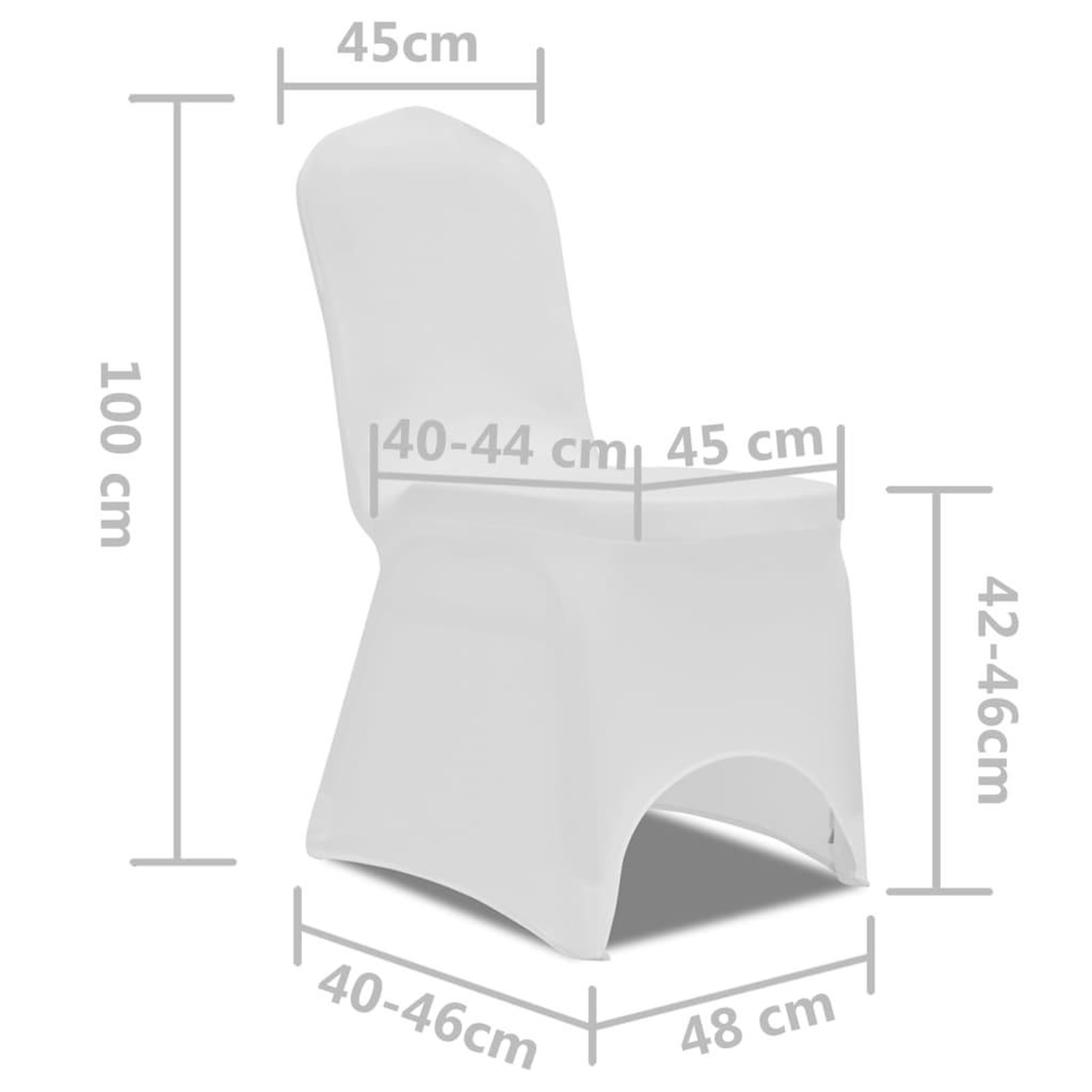 Voir la diapositive 6 : VIDAXL Housse blanche extensible pour chaise 50 pieces
