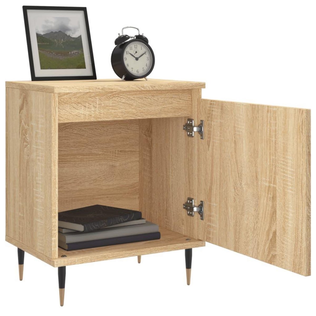 VIDAXL Tables de chevet 2pcs chene sonoma 40x30x50cm bois d'ingenierie