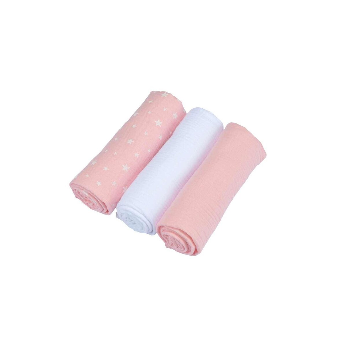 BEBE DOUCEUR Lot de 3 langes en gaze de coton